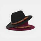 Chapeau Fedora Laine Bord Large avec Ceinture Cuir La Boutique du Chapeau