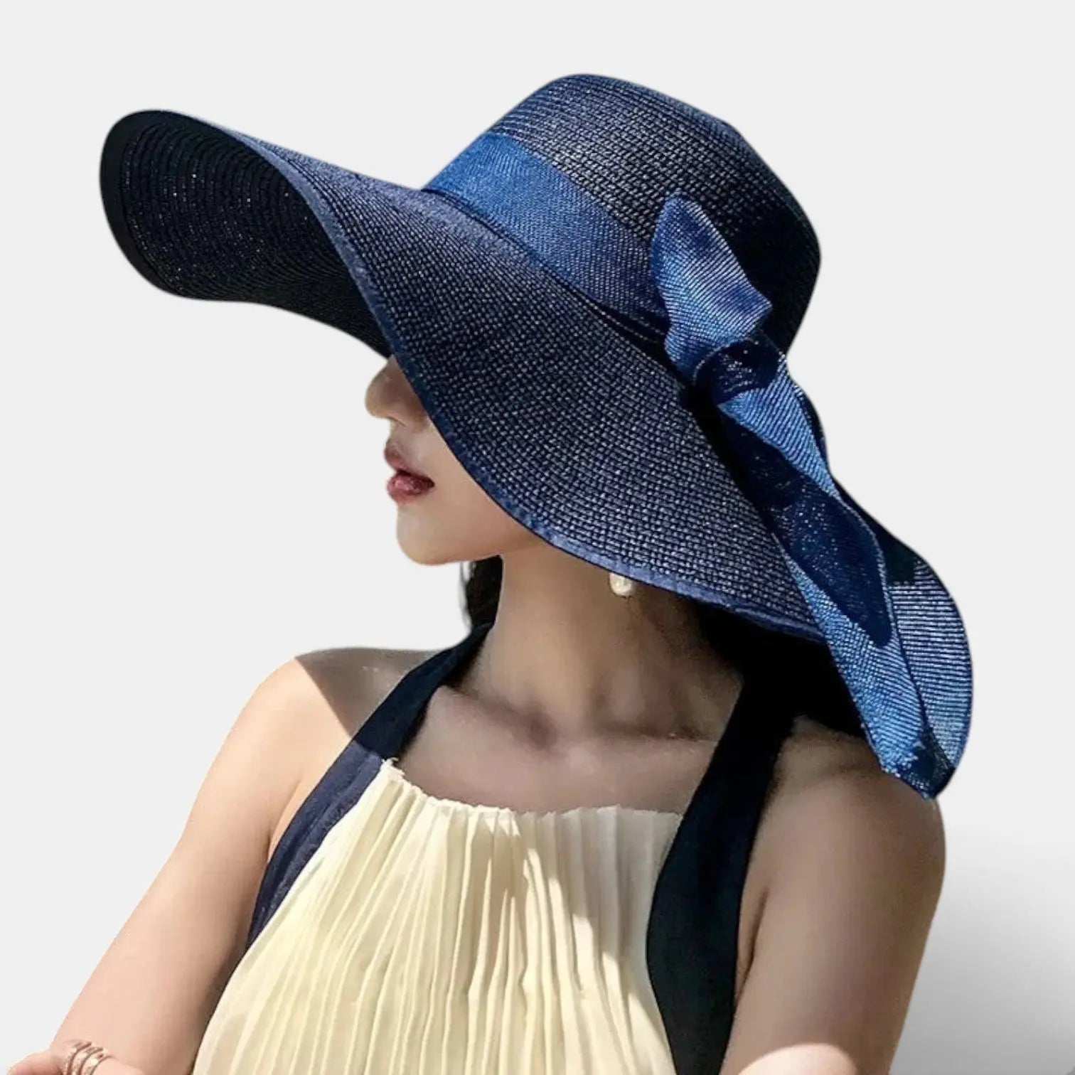 Chapeau Paille Bord Large Noeud Femme La Boutique du Chapeau