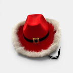 Chapeau Cowboy Feutrine Bordure Fourrure Femme Noël La Boutique du Chapeau