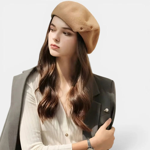 Béret Laine Clous Dorés Femme La Boutique du Chapeau