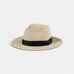 Chapeau Panama Paille Tressée Ruban Noir La Boutique du Chapeau