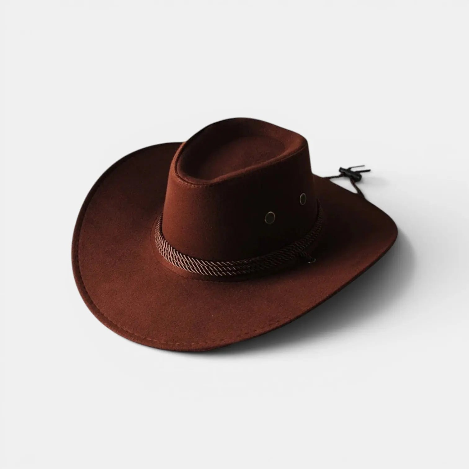 Chapeau Cowboy Feutre Bord Large Cordon Tressé Unisexe La Boutique du Chapeau