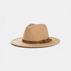 Chapeau Fedora Laine Bord Large avec Ceinture Cuir La Boutique du Chapeau