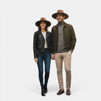 Chapeau Fedora Feutre Bord Large Bande Cuir Unisexe La Boutique du Chapeau