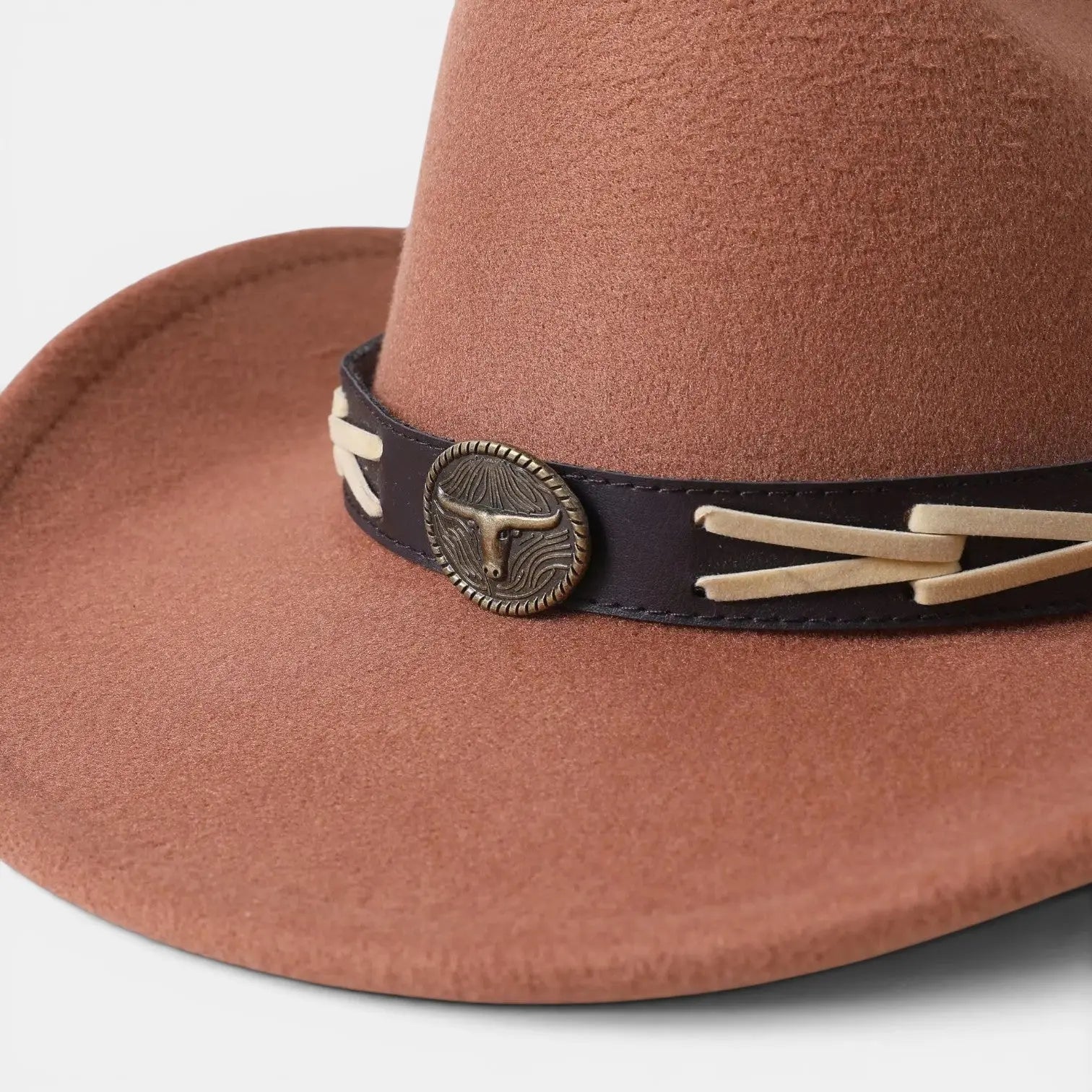 Chapeau Cowboy Feutre Bande Tressée Mixte La Boutique du Chapeau