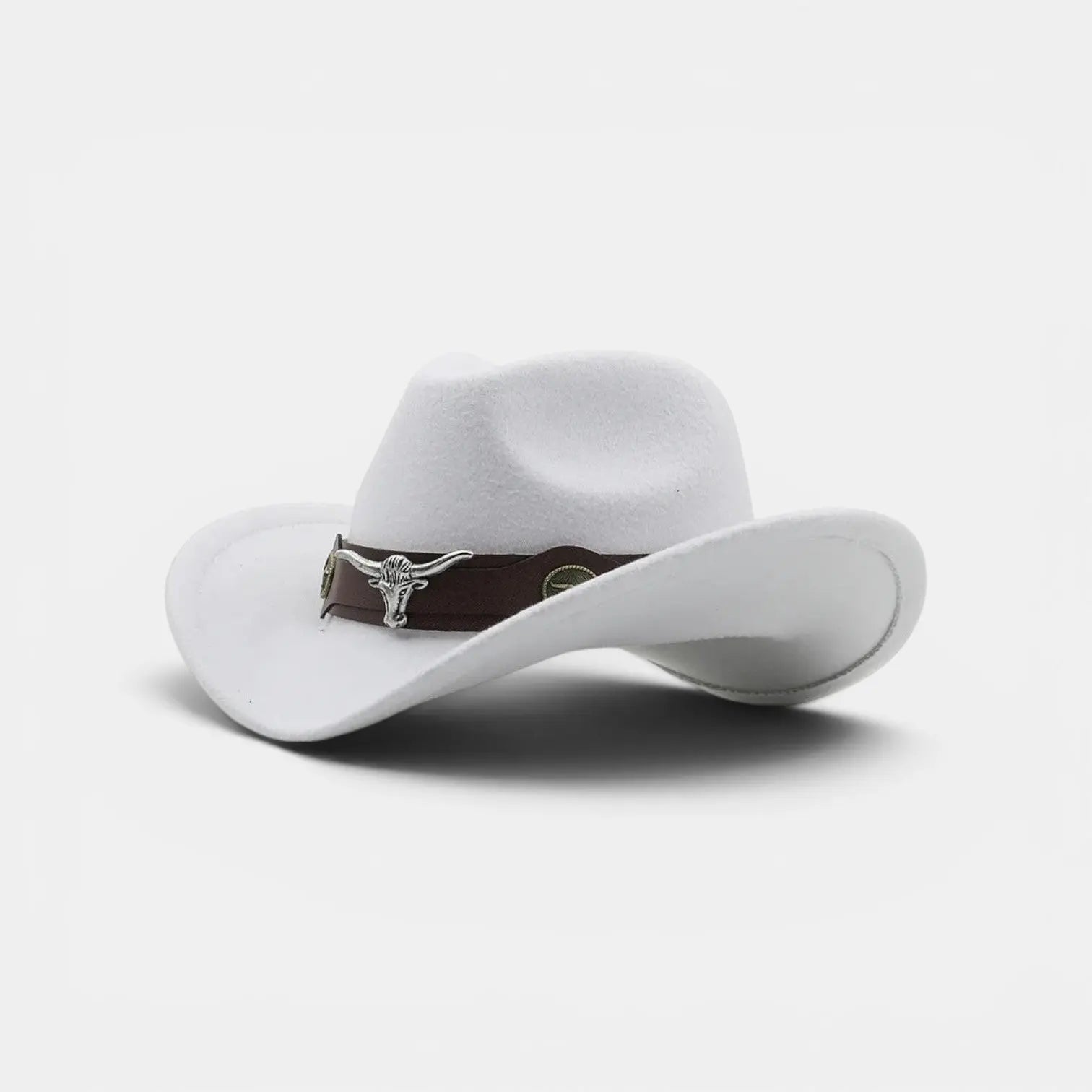 Chapeau Cowboy Feutre Bande Cuir Longhorn Unisexe La Boutique du Chapeau