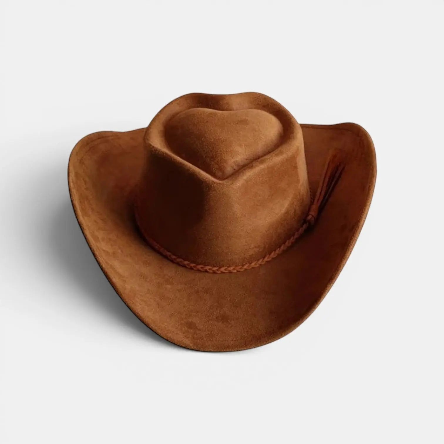 Chapeau Cowboy Suédine Tressage Décoratif Unisexe