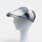 Casquette Gavroche Coton Lin Motif Carreaux Homme La Boutique du Chapeau