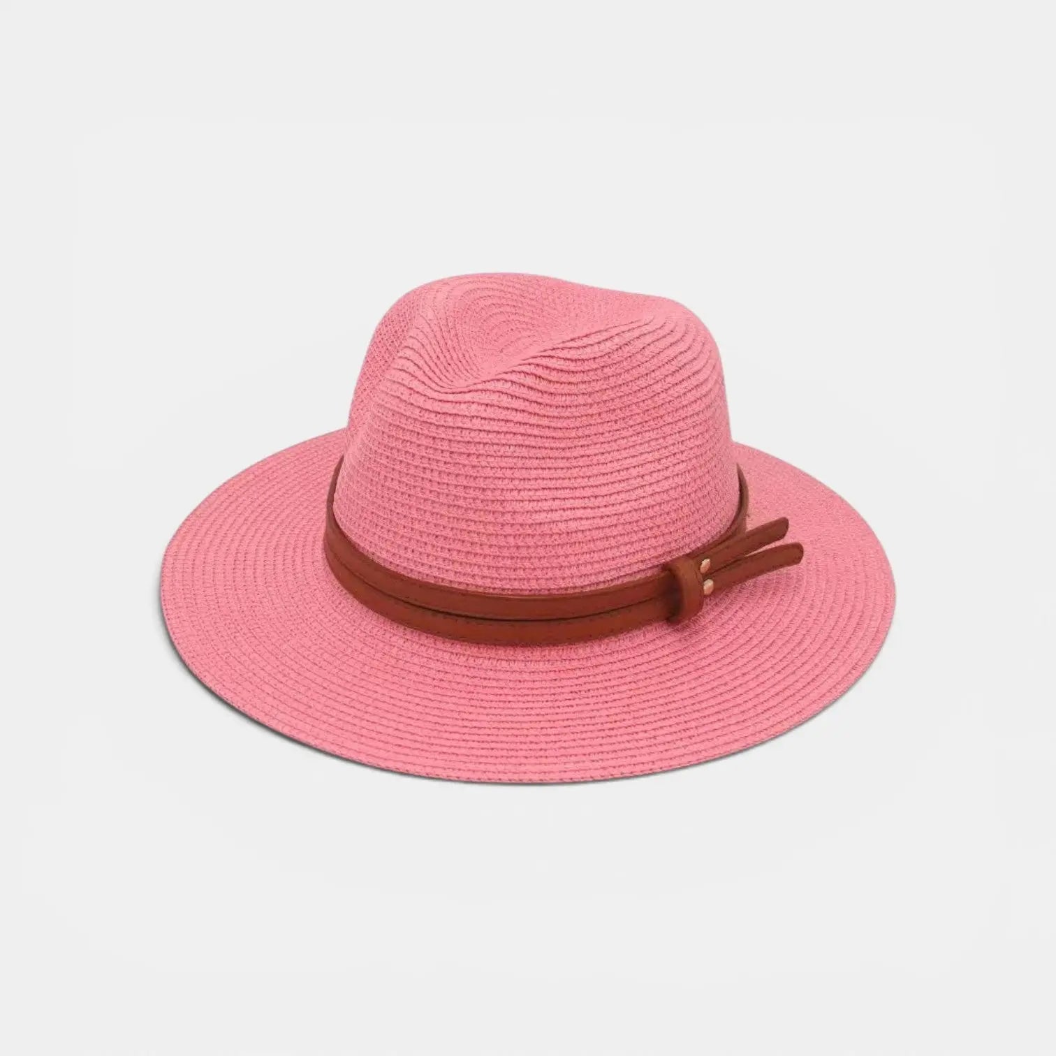 Chapeau Panama Paille Bord Large Ceinture Cuir La Boutique du Chapeau