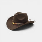 Chapeau Cowboy Feutre Bande Tressée Unisexe La Boutique du Chapeau