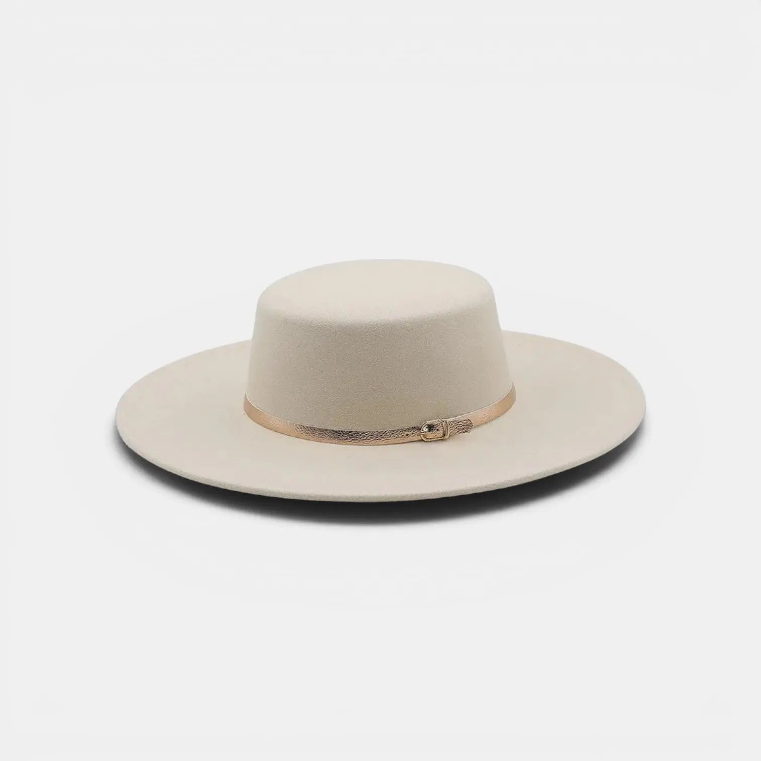 Chapeau Fedora Laine Bord Large Boucle Métallique La Boutique du Chapeau