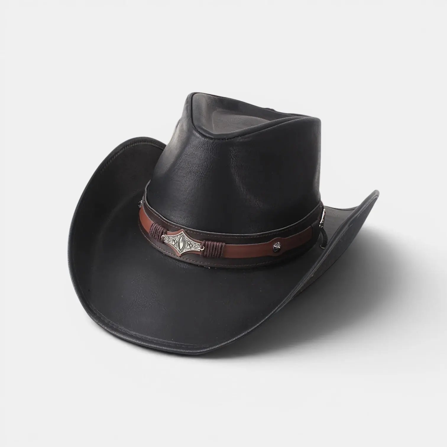 Chapeau Cowboy Cuir Véritable Motif Taureau Homme La Boutique du Chapeau