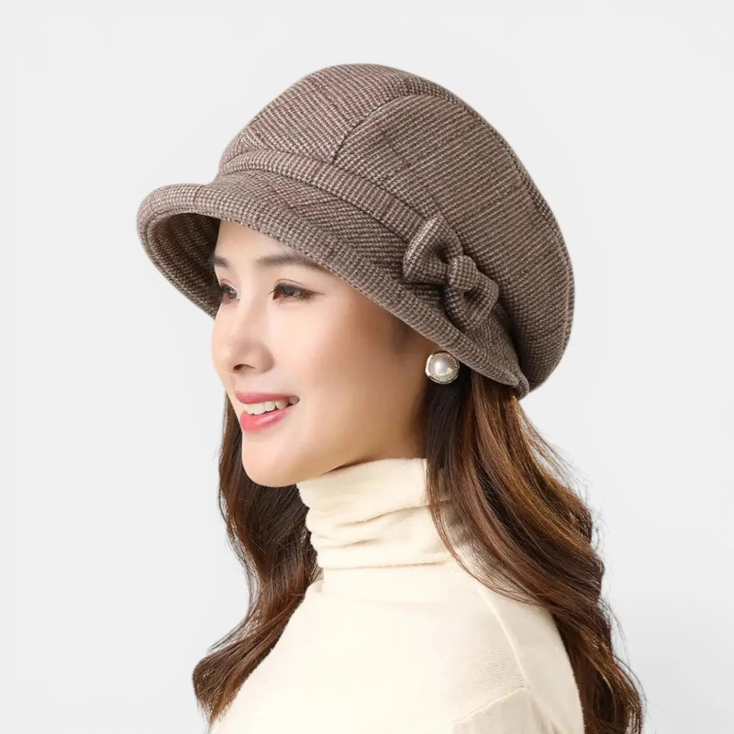 Béret Tweed Nœud Papillon Femme