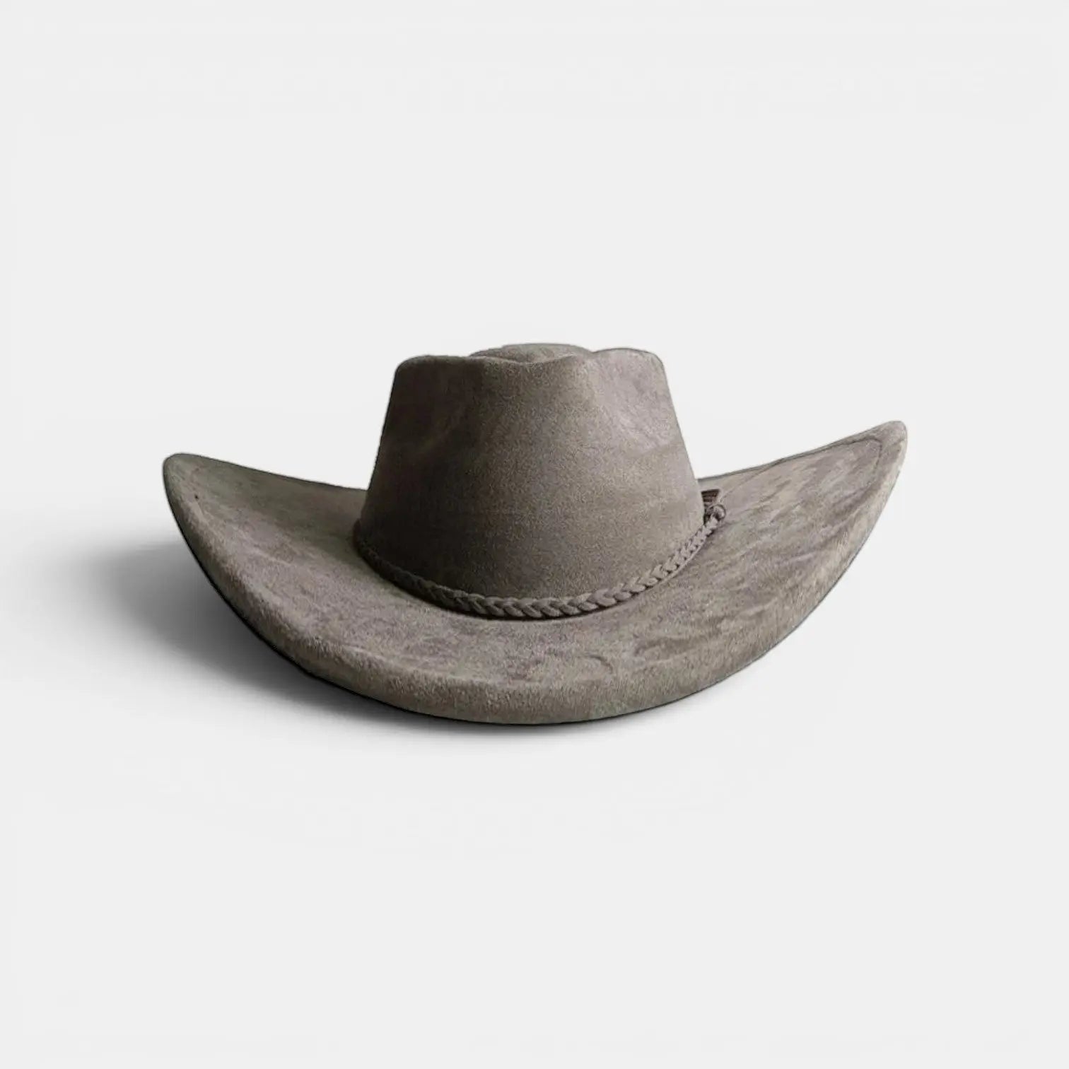 Chapeau Cowboy Suédine Tressage Décoratif Unisexe