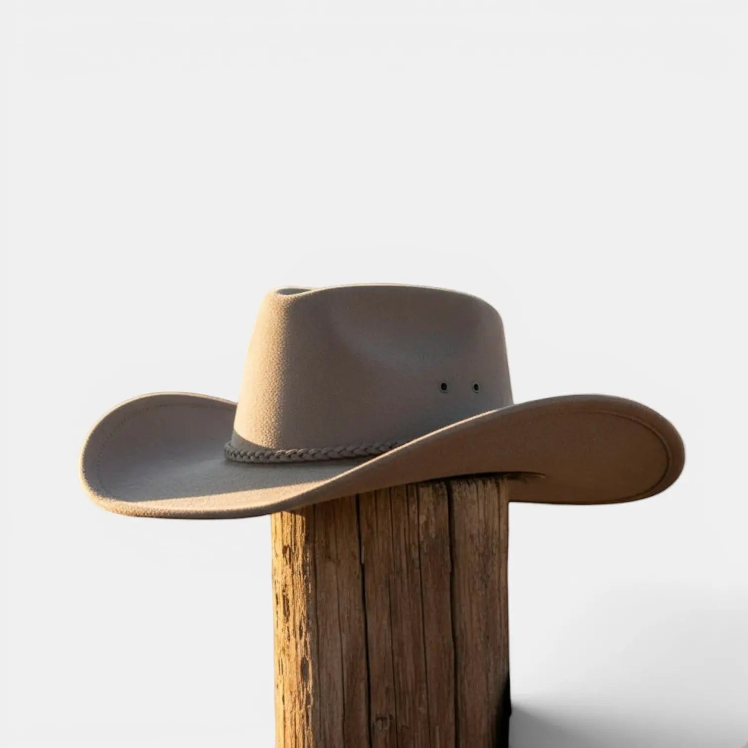 Chapeau Cowboy Suédine Tressage Décoratif Unisexe