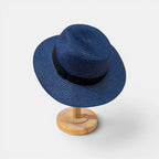 Chapeau Panama Paille Bord Large Ruban Noir La Boutique du Chapeau