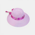 Chapeau Paille Structuré Bord Large Ruban Fleuri Femme La Boutique du Chapeau