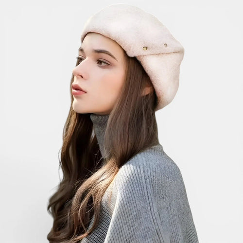 Béret Laine Clous Dorés Femme La Boutique du Chapeau