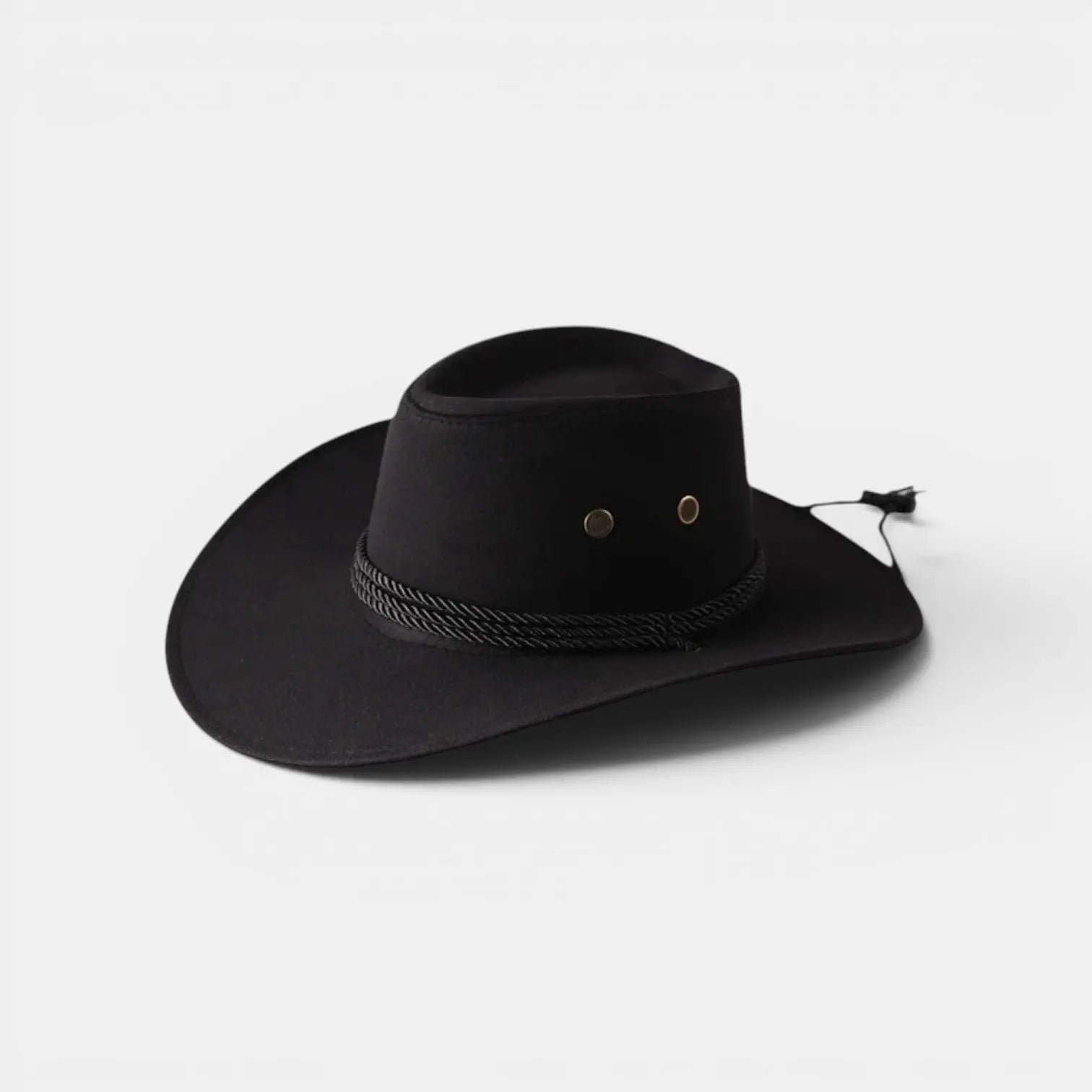 Chapeau Cowboy Feutre Bord Large Cordon Tressé Unisexe La Boutique du Chapeau