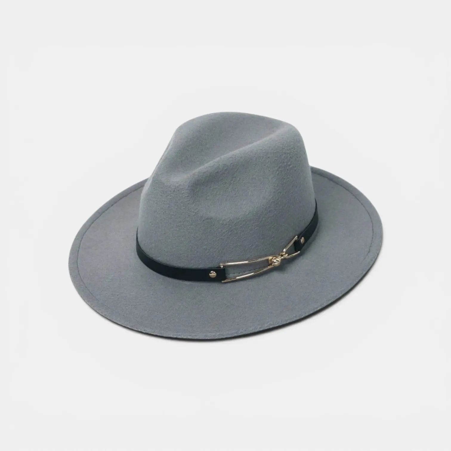 Chapeau Fedora Laine Bord Large Anneau Doré La Boutique du Chapeau