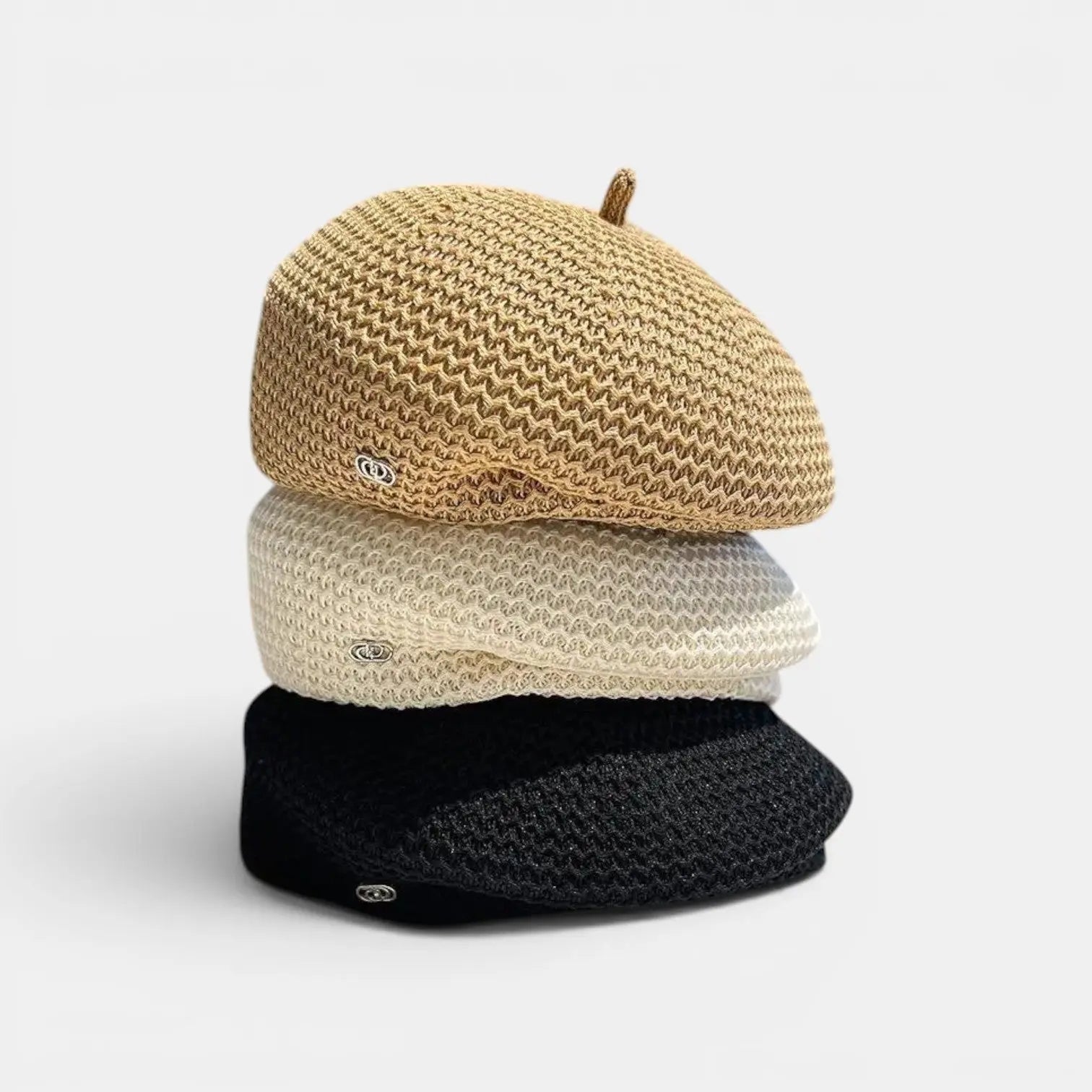 Béret Tricot Respirant Style Parisien Femme