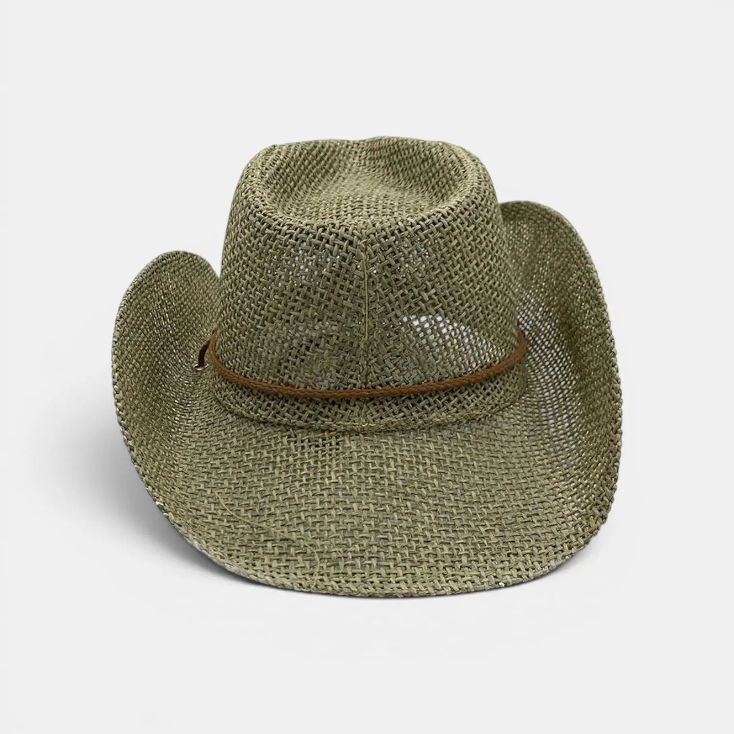 Chapeau Cowboy Paille Cordelette Réglable Femme