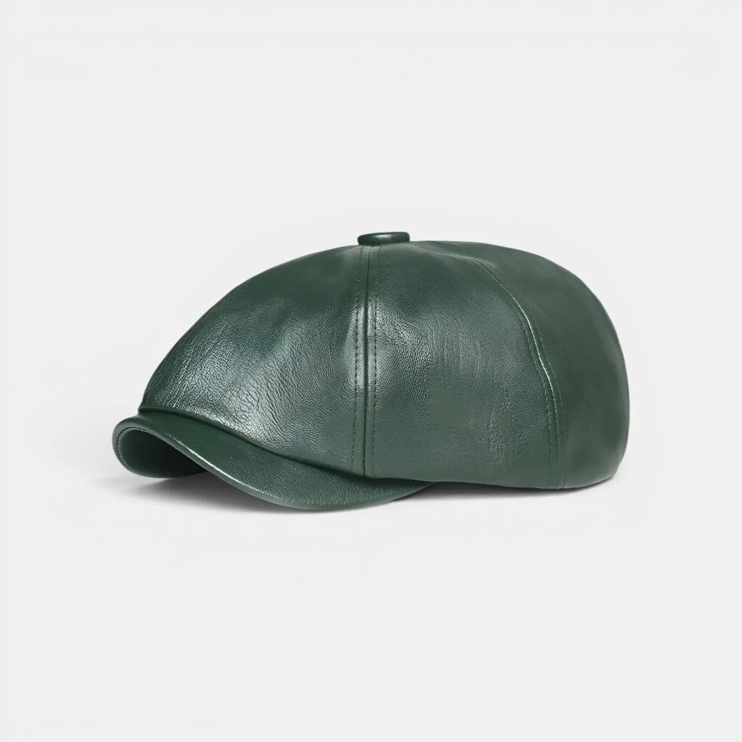 Casquette Gavroche Cuir Homme Noir et Camel La Boutique du Chapeau