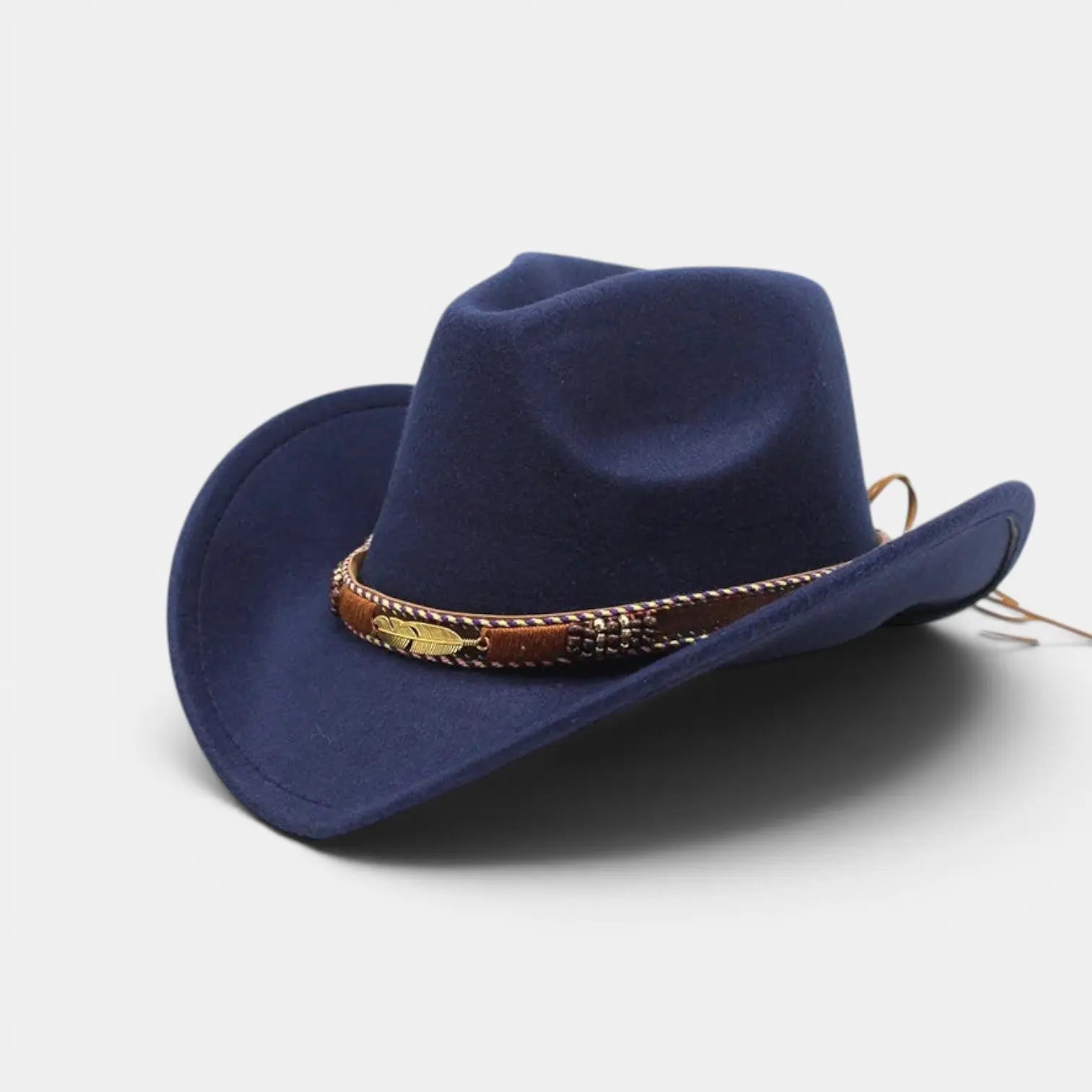 Chapeau Cowboy Feutre Bande Tressée Unisexe La Boutique du Chapeau