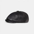 Casquette Gavroche Cuir Homme Noir et Camel La Boutique du Chapeau