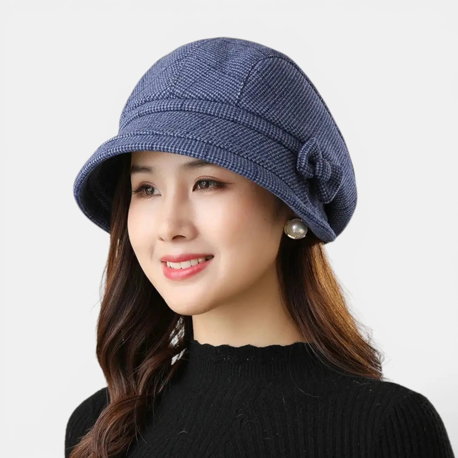 Béret Tweed Nœud Papillon Femme