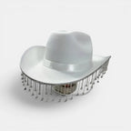 Chapeau Cowboy Feutrine Franges Strass Femme La Boutique du Chapeau