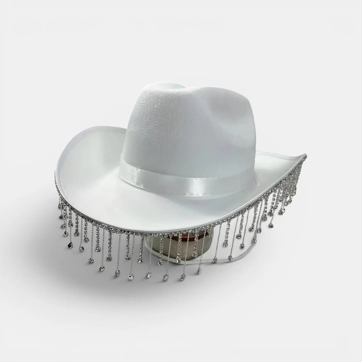 Chapeau Cowboy Feutrine Franges Strass Femme La Boutique du Chapeau