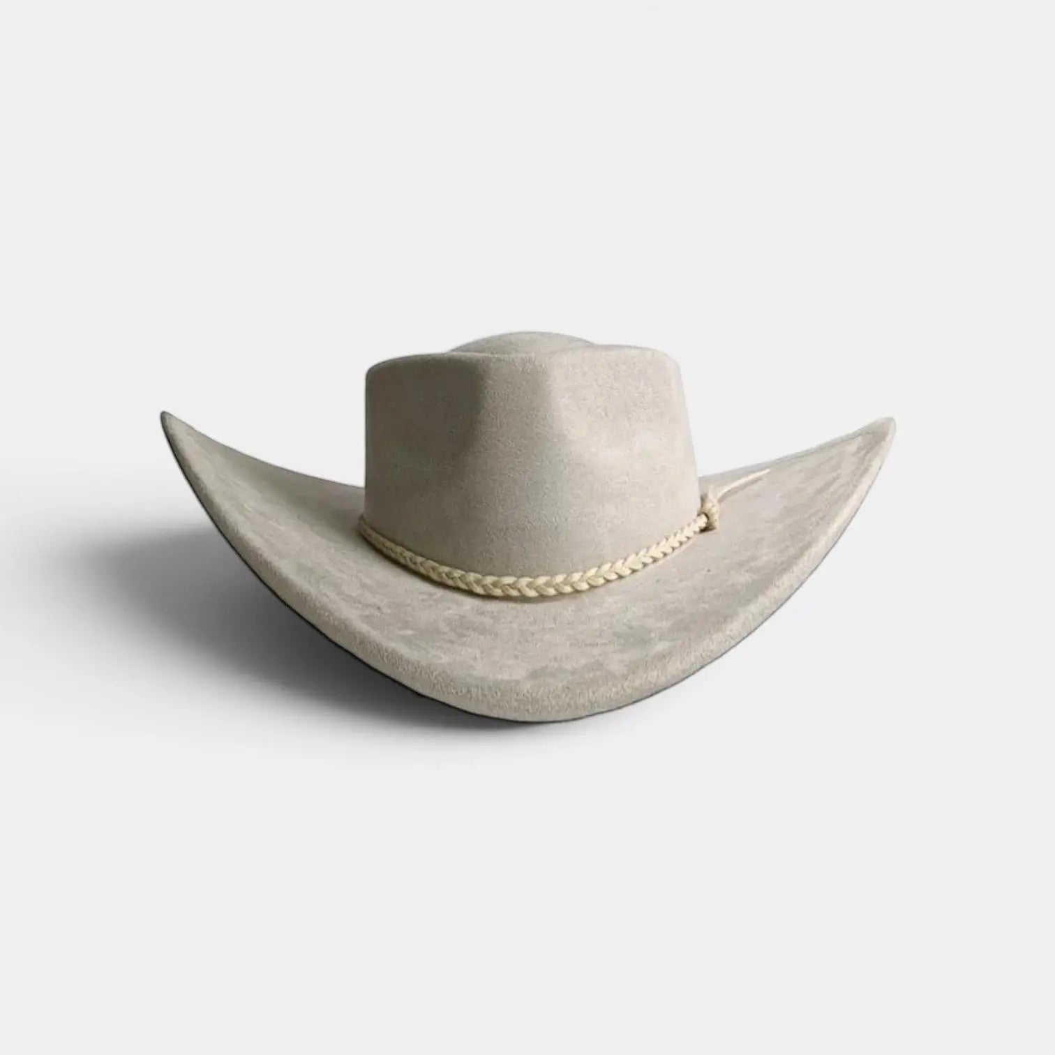 Chapeau Cowboy Suédine Tressage Décoratif Unisexe
