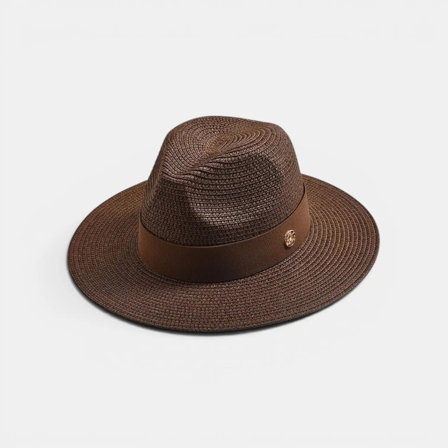 Chapeau Panama Paille Bande Contrastée Unisexe