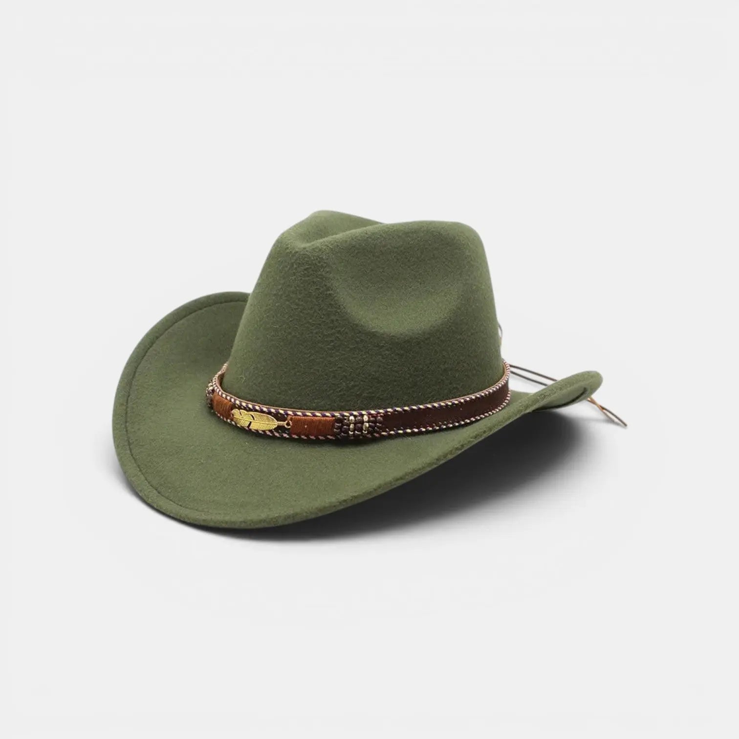Chapeau Cowboy Feutre Bande Tressée Unisexe La Boutique du Chapeau