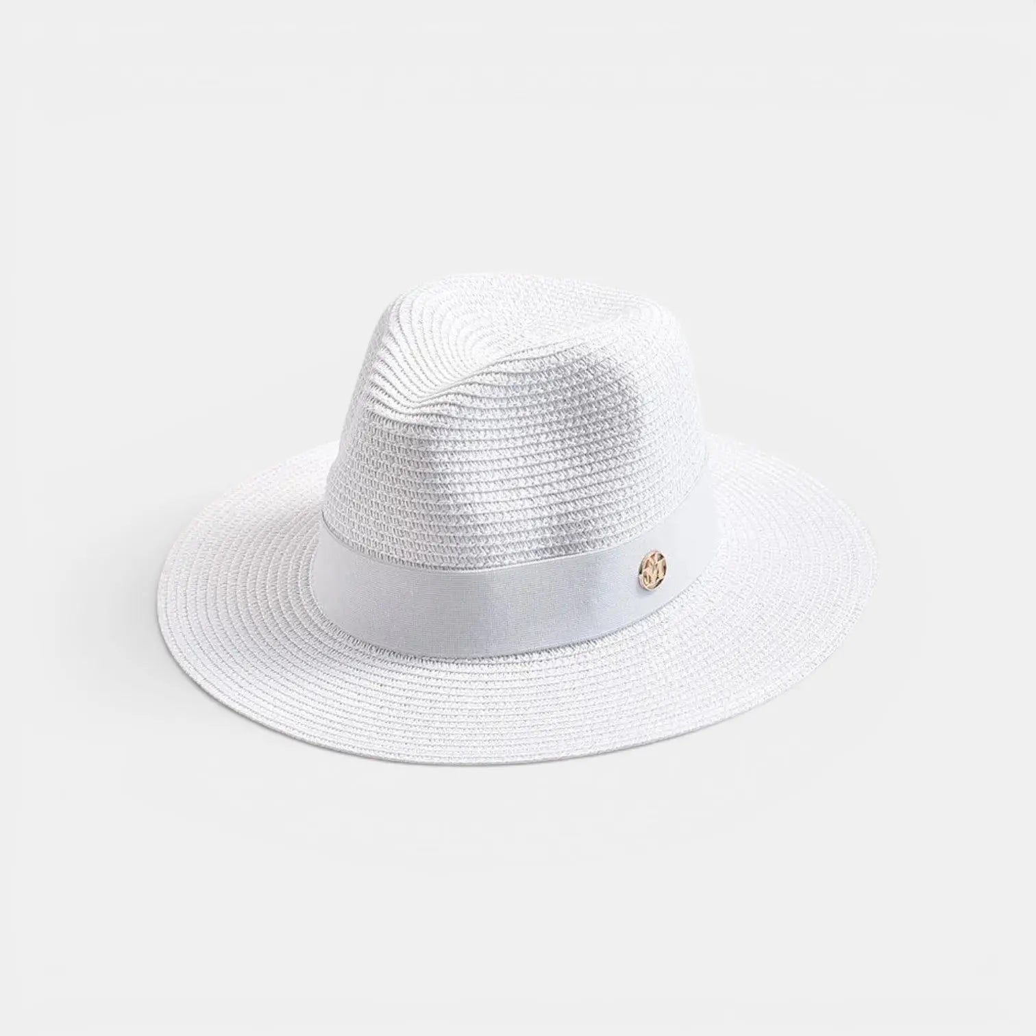 Chapeau Panama Paille Bande Contrastée Unisexe