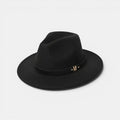 Chapeau Fedora Feutre Bande Cuir Initiale Dorée La Boutique du Chapeau