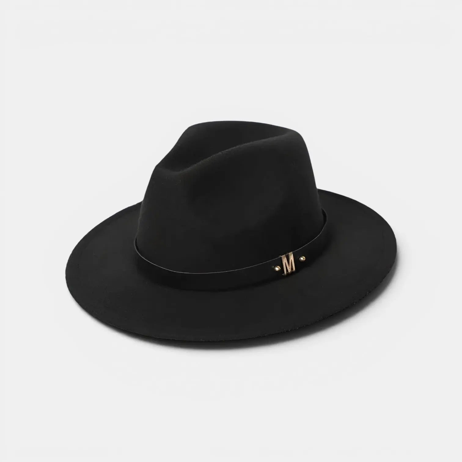 Chapeau Fedora Feutre Bande Cuir Initiale Dorée La Boutique du Chapeau