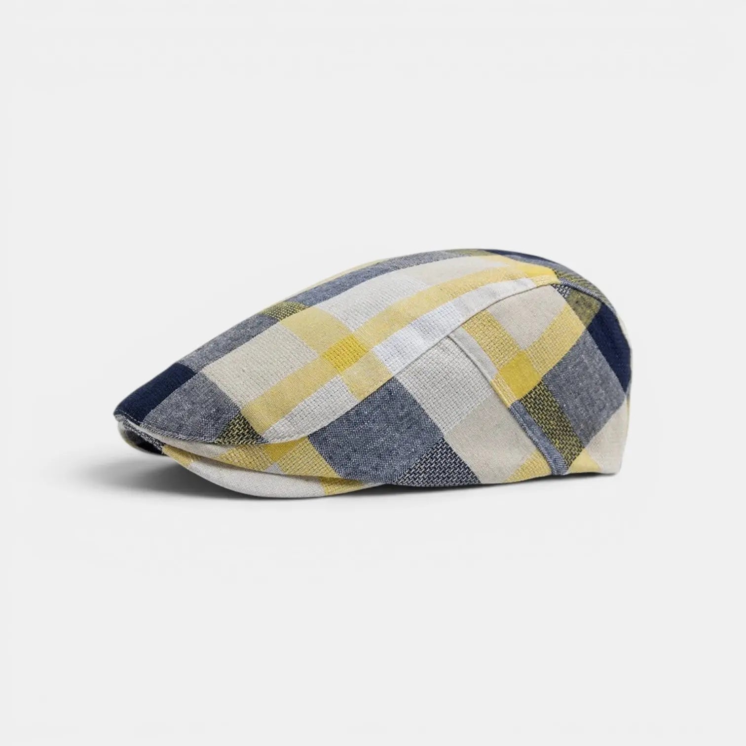 Casquette Gavroche Coton Lin Motif Carreaux Homme La Boutique du Chapeau