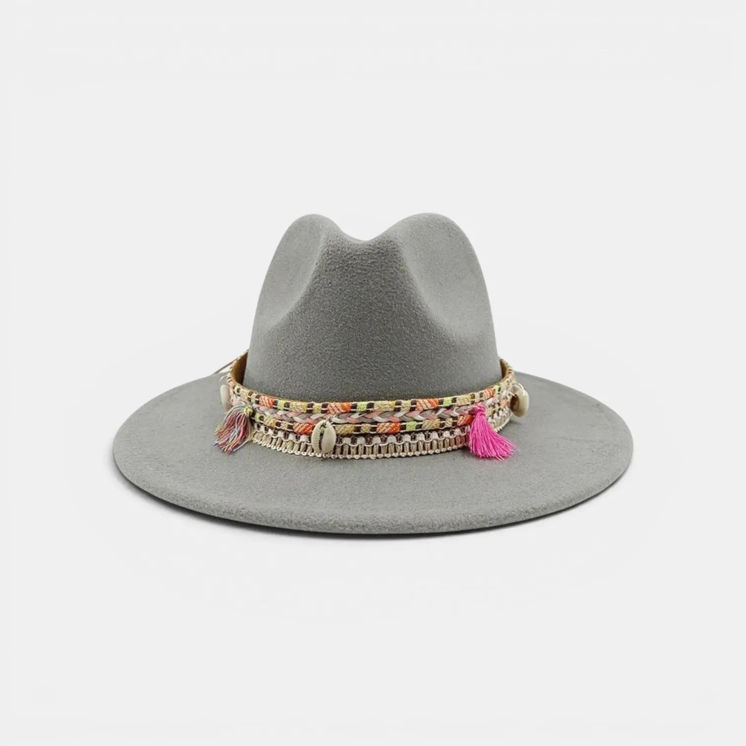 Chapeau Fedora Feutre Bord Large Bande Bohème Mixte La Boutique du Chapeau