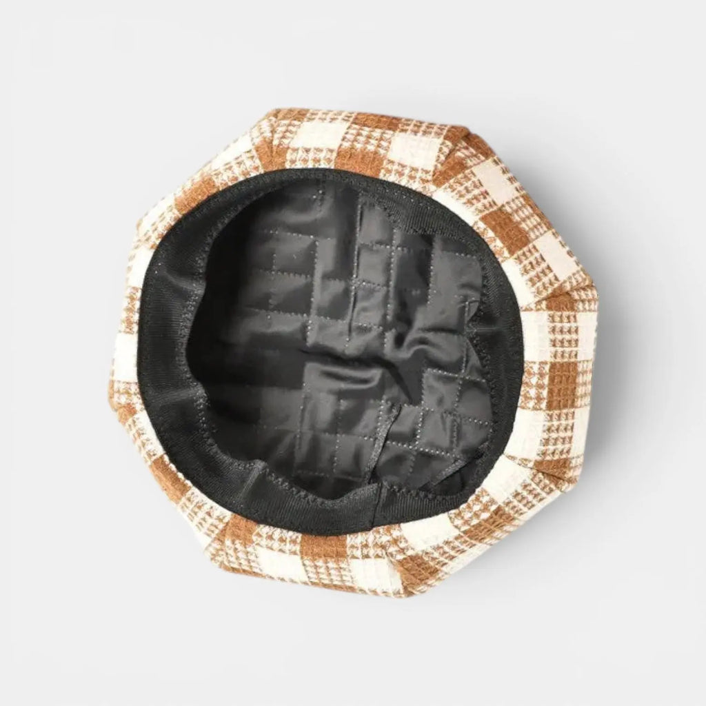 Béret Coton à Carreaux Femme