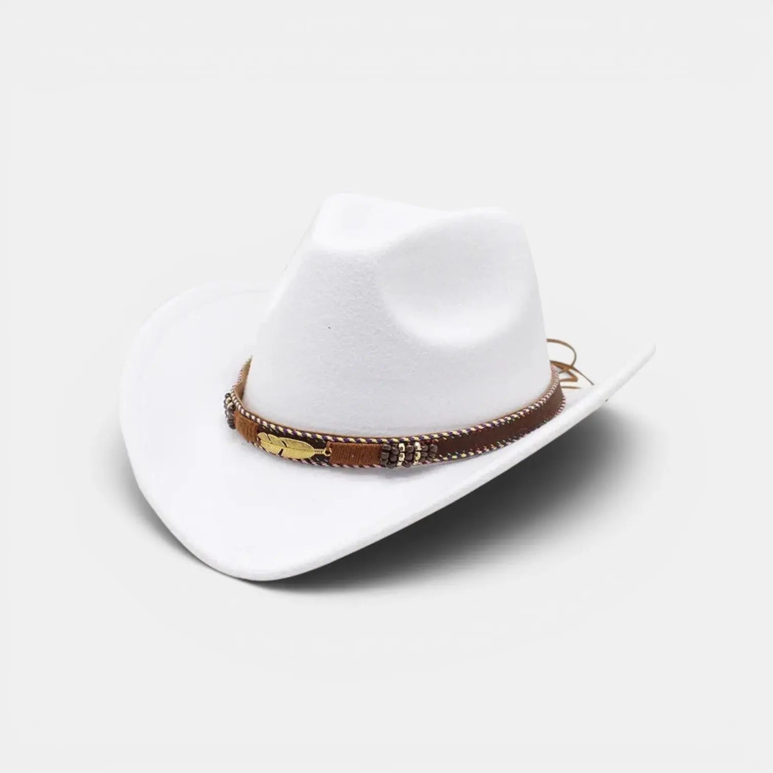 Chapeau Cowboy Feutre Bande Tressée Unisexe La Boutique du Chapeau