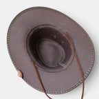 Chapeau Cowboy Cuir Bord Large Unisexe La Boutique du Chapeau
