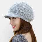 Bonnet Visière Tricoté Doublé Polaire Femme La Boutique du Chapeau