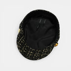 Casquette Gavroche Tweed Chaîne Dorée Femme La Boutique du Chapeau