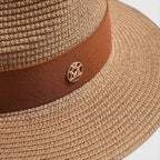 Chapeau Panama Paille Bande Contrastée Unisexe La Boutique du Chapeau