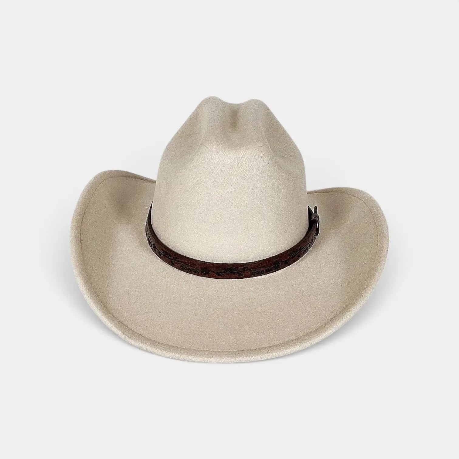 Chapeau Cowboy Feutre Bande Cuir Unisexe La Boutique du Chapeau