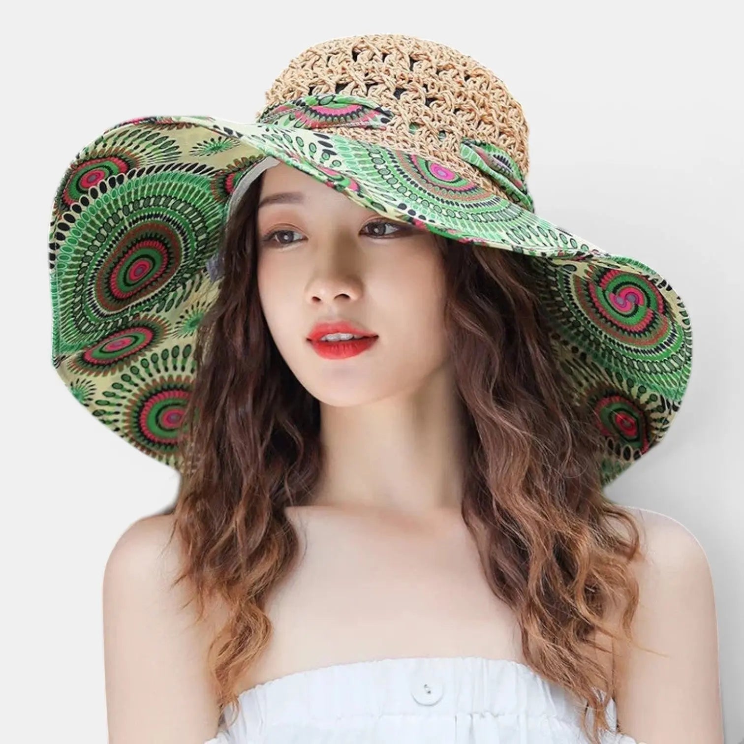 Chapeau Paille Bord Large Floral Femme La Boutique du Chapeau