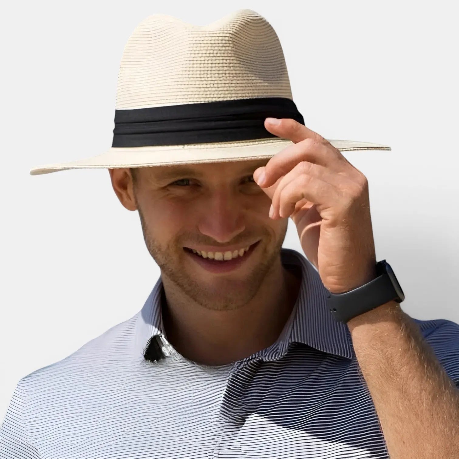 Chapeau Panama Paille Bord Large Homme Femme