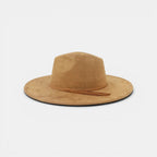 Chapeau Fedora Suède Bord Large Tresse Unisexe La Boutique du Chapeau